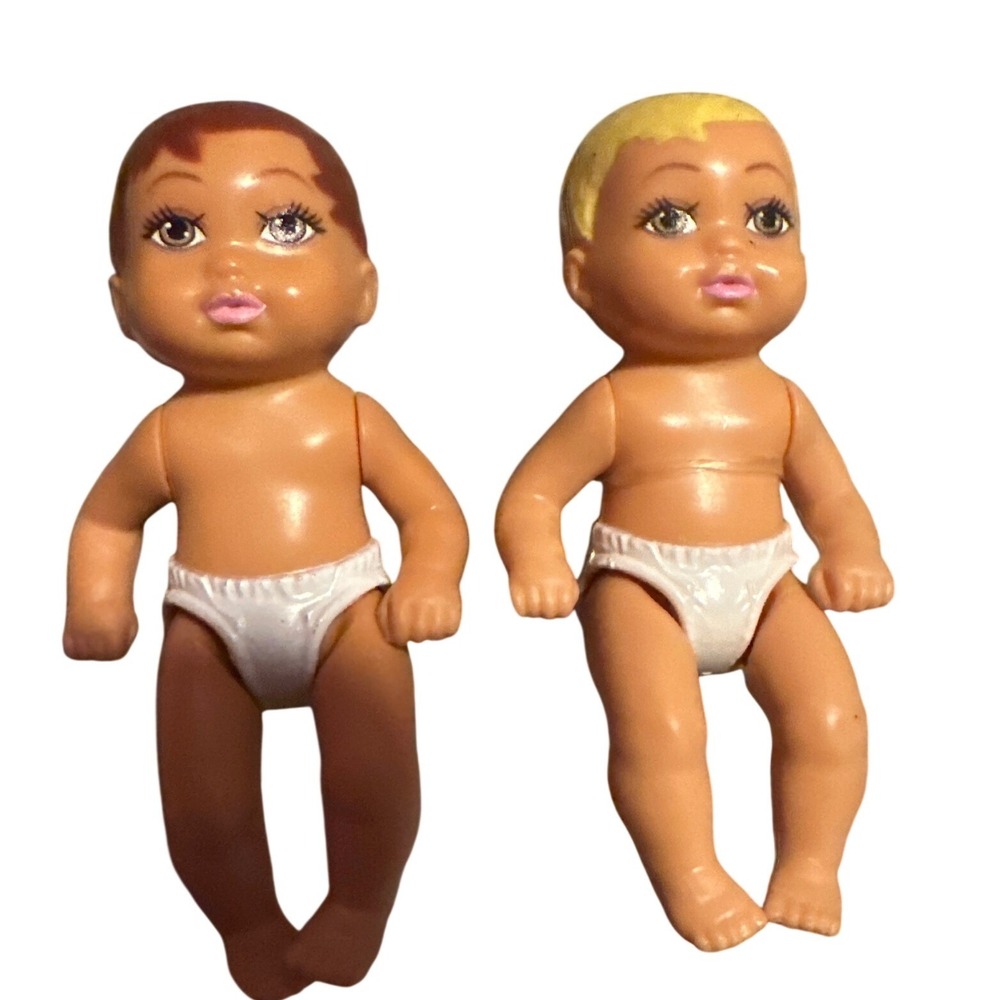 Vintage Mattel Barbie Baby Dolls Krissy Blonde Brunette Diaper Figures 1990s Lot